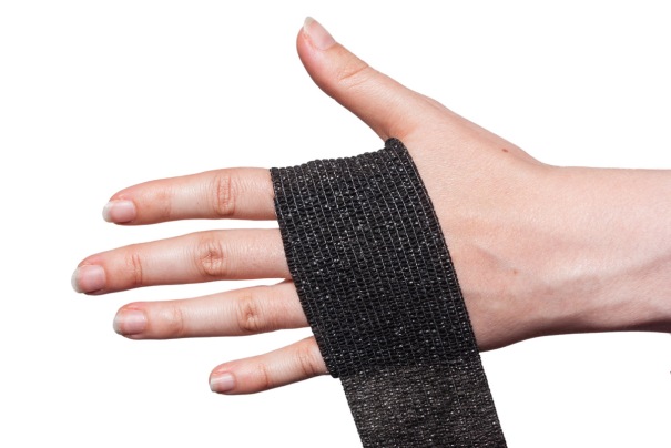 Cohesive Bandage Wrist Wrap Step 1